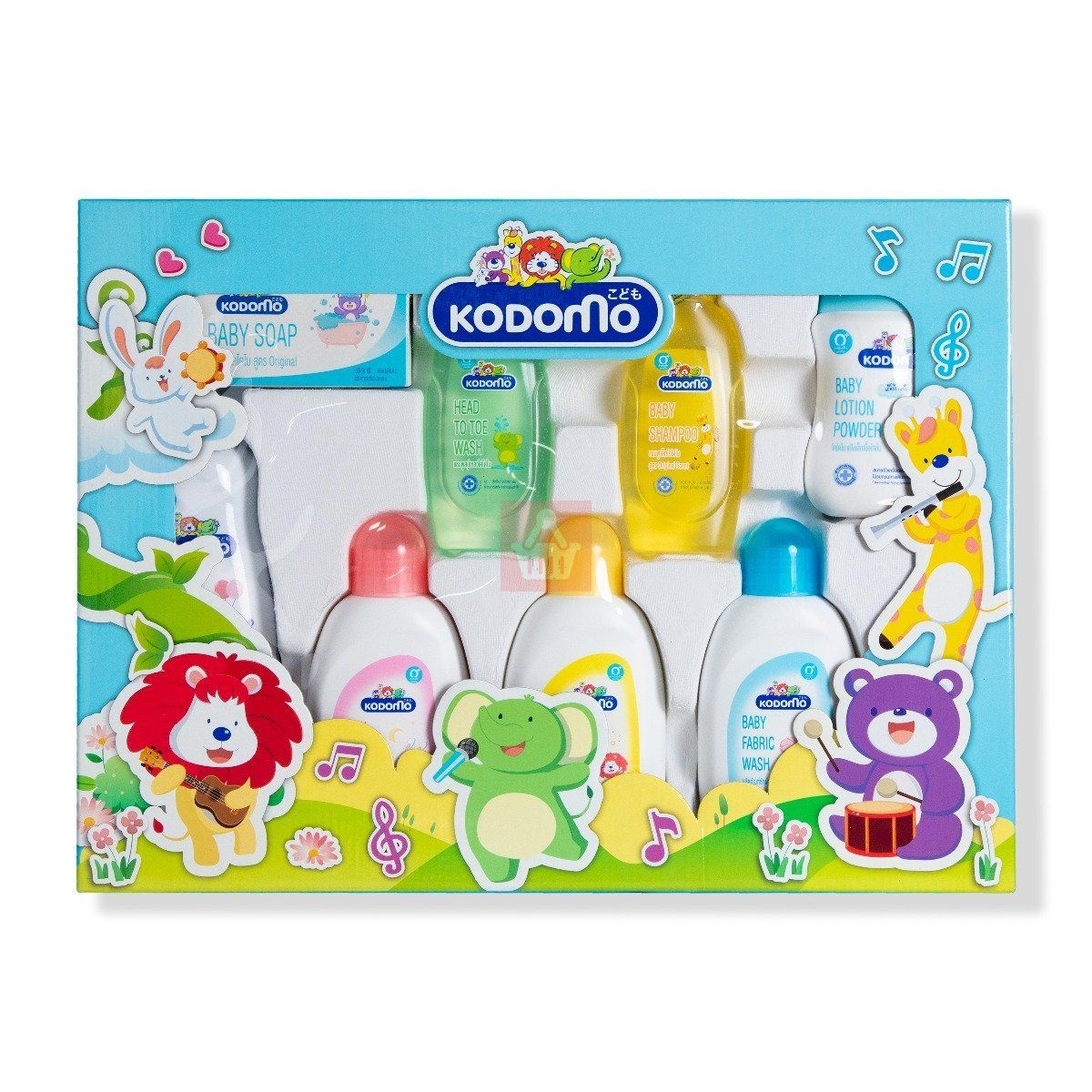 Kodomo 5-In-1 Baby Skincare Toiletries Gift Set